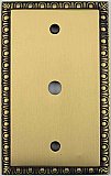 Egg And Dart Antique Brass Forged Single Cable Switchplate / Cover Plate