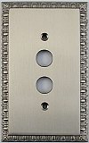 Egg And Dart Satin Nickel Forged Single Pushbutton Switchplate / Cover Plate