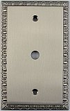 Egg And Dart Satin Nickel Forged Single Cable Switchplate / Cover Plate