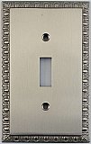 Egg And Dart Satin Nickel Forged Single Toggle Switchplate / Cover Plate