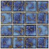Channel Terra Azure Mega Square 12-1/4" x 12-1/4" Porcelain Mosaic Tile -10 Sheets Per Case -10.6 Sq. Ft.