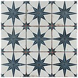 Harmonia Kings Star Blue 13"x13" Ceramic Tile - Sold Per Case of 10 - 12.19 Square Feet