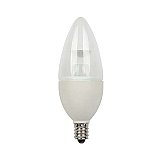 LED Light Bulb: 3 Watt Decorative Torpedo, Candelabra Base