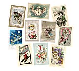 Vintage & Antique New Year's Postcards Collection 2 - Set of 10 - Reprints