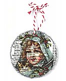 Vintage Dictionary Page Recycled into Holiday Ornament - Pretty Child - Glad Tidings