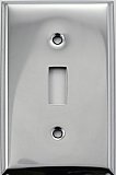 Polished Stainless Steel Stamped Single Toggle Switchplate / Cover Plate