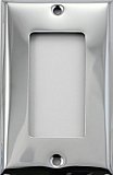 Polished Stainless Steel Stamped Single GFCI Switchplate / Cover Plate