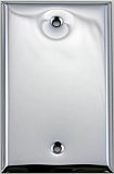 Polished Stainless Steel Stamped Single Blank Switchplate / Cover Plate