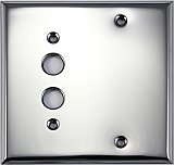 Polished Stainless Steel Stamped Pushbutton / Blank Switchplate / Cover Plate