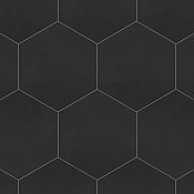 Apini Hex Matte Black 9-1/8" x 10-1/2" Porc Floor & Wall Tile - Sold Per Case of 14 - 7.14 Sq. Ft.