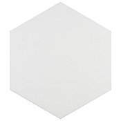 Apini Hex Matte White 9-1/8" x 10-1/2" Porc Floor & Wall Tile - Sold Per Case of 14 - 7.14 Sq. Ft.