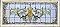 Large Antique Stained Glass Transom Window Sash Circa 1880 - Yellow, Green, Pink