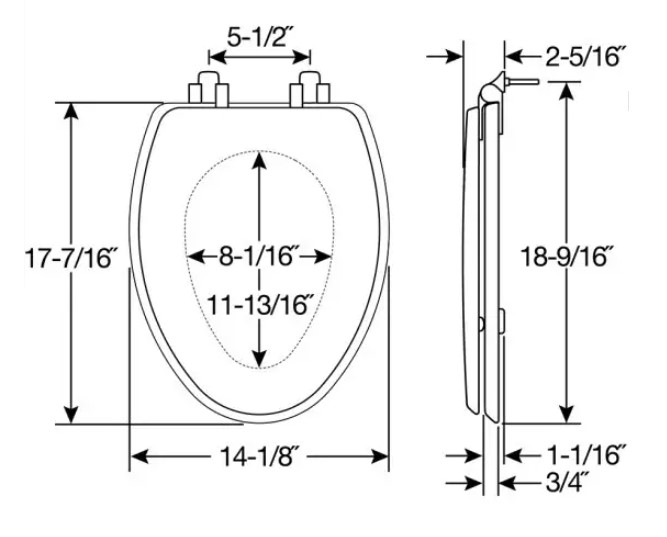 Historic Houseparts, Inc. > Toilet Seats & Brushes > Mayfair by Bemis Benton® Round Enameled