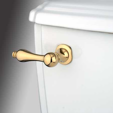 Traditional Ceramic & Gold Victorian White Toilet Cistern Lever Flush Handle 1/2 