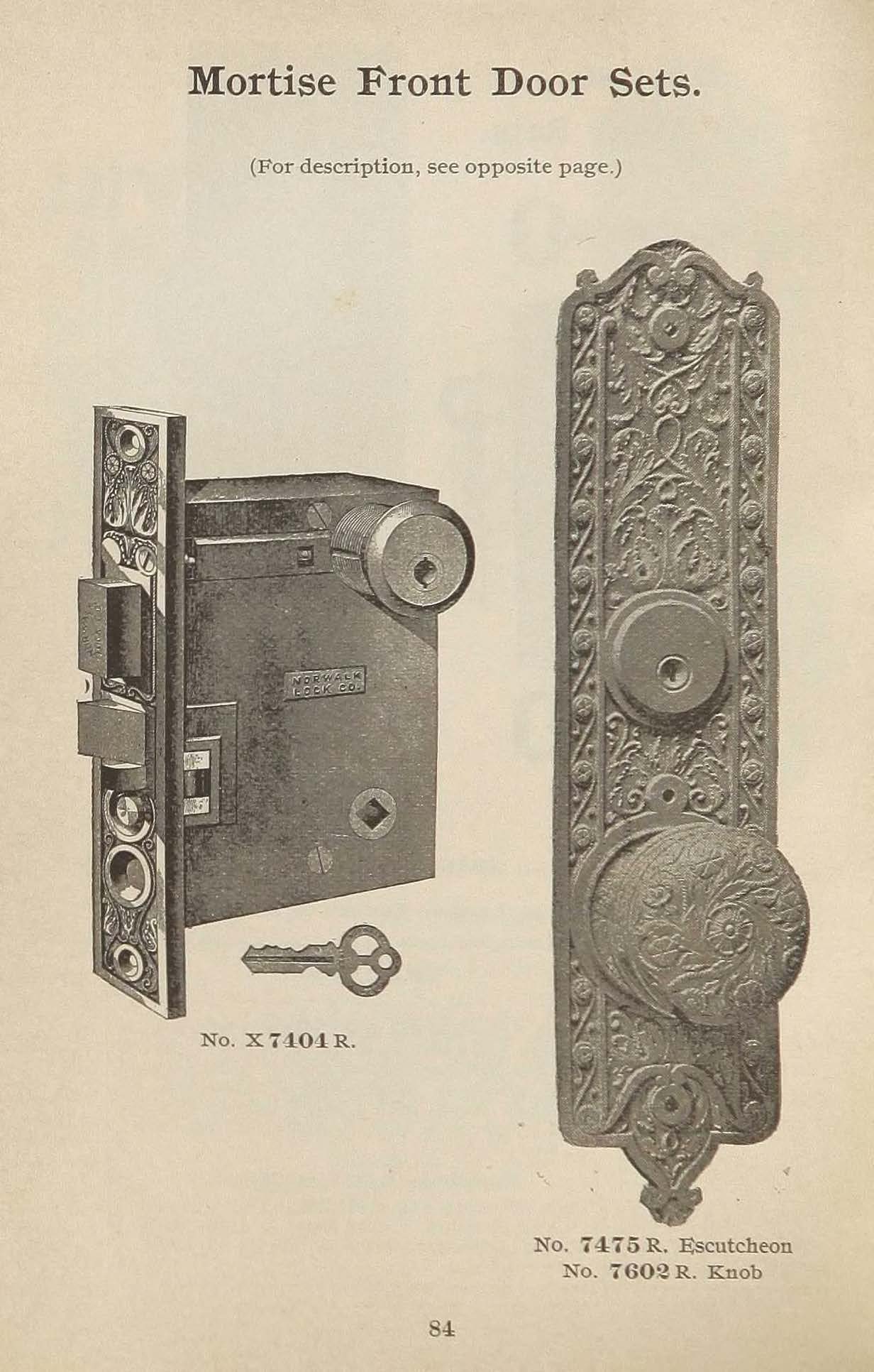 Historic Houseparts, Inc. > Antique Cast Brass Entry Door Plate By