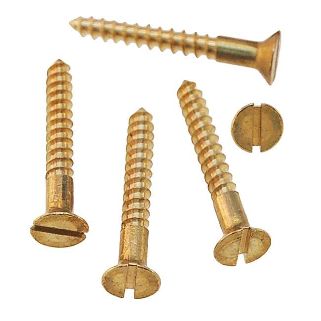 10-24 x 1-3/4" Solid Brass Machine Screws Flat Head Slotted Quantity 25