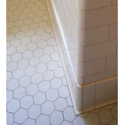 Historic Houseparts, Inc. > Subway Base & Trim Tile > Sanitary Cove Base  Ceramic Tile Outside Corner- 6