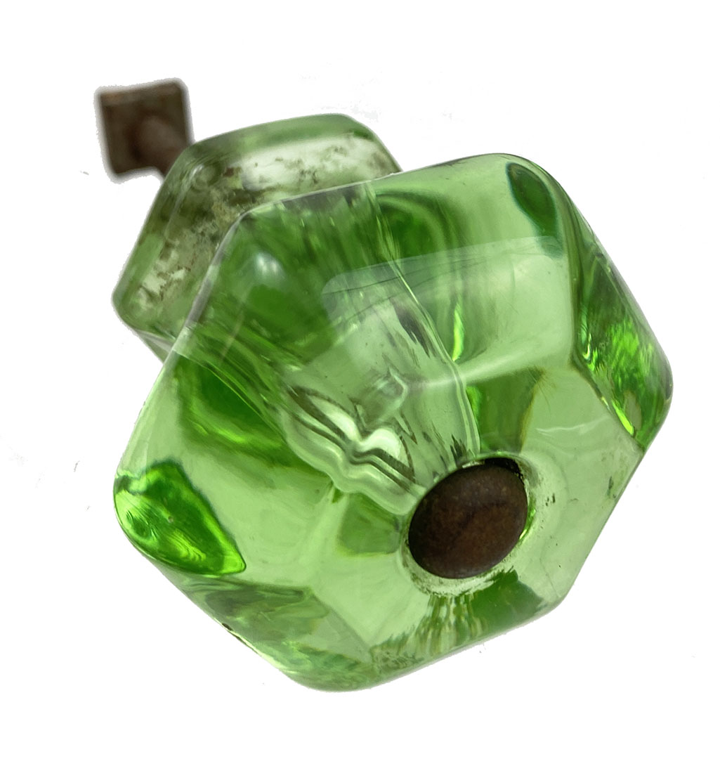 thumbnail image 2 of Vintage Hexagonal Glass Knob – Farmhouse Style For Cabinets & Drawers, Polished Finish, Single 2 of 5