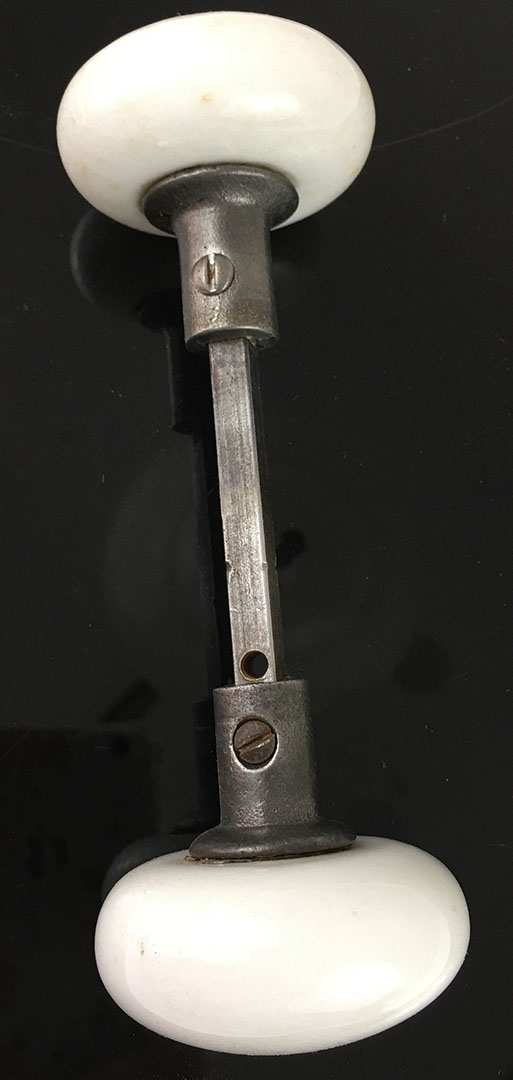 Historic Houseparts, Inc. > Antique White Porcelain Door Knob Pair