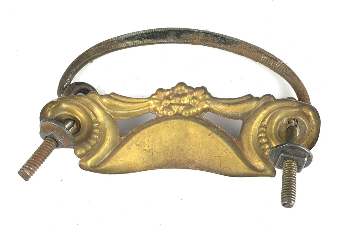 Historic Houseparts, Inc. > Antique Set of 3 Victorian Stamped Brass