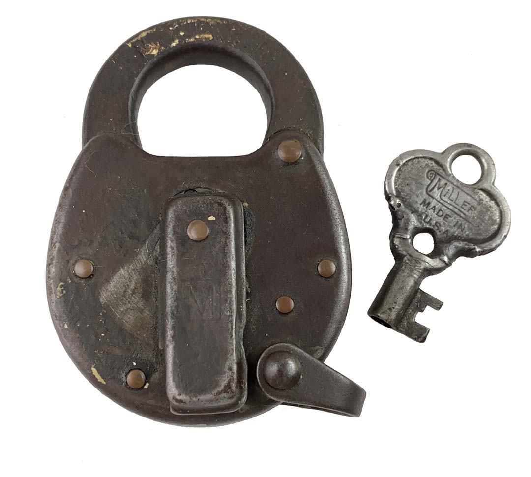 NOS NEW Vintage Antique Miller Lock Company Keyless Combination Lock 1933