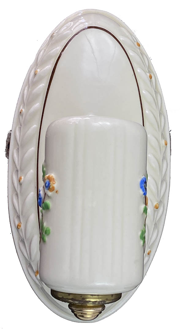 Historic Houseparts, Inc. > Antique Art Deco Porcelain Wall Sconce