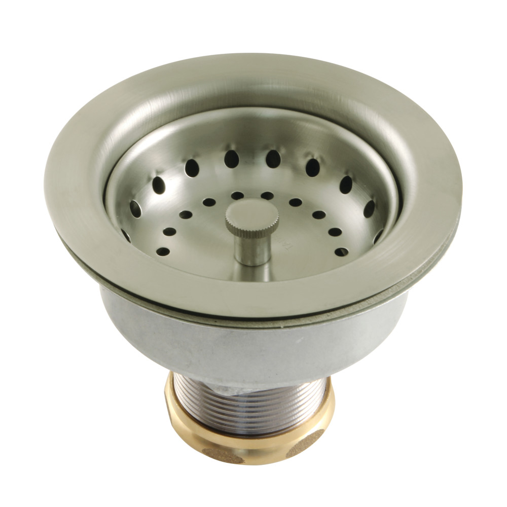 Kingston Brass K111BBB Tacoma Kitchen Sink Basket Strainer – Brushed Brass, Fits 3-1/2" Drain Openings
