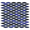 Pescado Glossy Azul 12"x 12-1/2" Porcelain Tile - Per Sheet - 1.06 Sq. Ft.