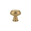 Geometric Oval Cabinet Knob - Wardrobe Size 1-3/4" - Satin Brass