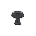 Geometric Oval Cabinet Knob - Wardrobe Size 1-3/4" - Flat Black