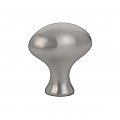 Egg Solid Brass Cabinet Knob - 1-1/4" - Satin Nickel