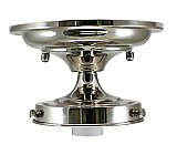 Semi-Flush Mount Schoolhouse Ceiling Fixture - No Shade - Polished Nickel - 4" Fitter