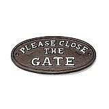 Please Close the Gate Sign - Iron