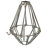 Industrial Light Bulb Cage - Open/Close Style - Polished Nickel