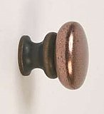 Metal Cabinet Knob - Shiny Copper & Oil Rubbed Bronze