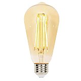 LED Filament Light Bulb: 6.5 Watt (60 Watt Equivalent) Amber Edison Dimmable ST20 Type