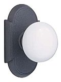 Madison Ivory Knob, Style 1 Rosette, Complete Doorknob Set