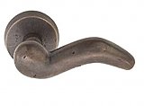 Cody Lever and Style #2 Rosette Sandcast Bronze Doorknob Set
