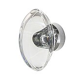 Nostalgic Warehouse Oval Clear Crystal 1-3/4" Cabinet Knob in Bright Chrome