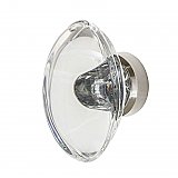 Nostalgic Warehouse Oval Clear Crystal 1-3/4" Cabinet Knob in Polished Nickel