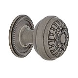 Nostalgic Warehouse Egg And Dart Brass 1-3/8" Cabinet Knob with Rope Rose in Antique Pewter