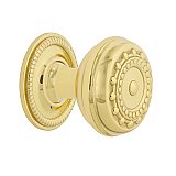 Nostalgic Warehouse Meadows Brass 1-3/8" Cabinet Knob with Rope Rose in Unlacquered Brass