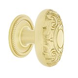 Nostalgic Warehouse Victorian Brass 1-3/4" Cabinet Knob with Rope Rose in Satin Brass