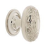Nostalgic Warehouse Victorian Brass 1-3/4" Cabinet Knob with Rope Rose in Polished Nickel