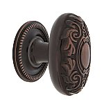 Nostalgic Warehouse Victorian Brass 1-3/4" Cabinet Knob with Rope Rose in Timeless Bronze