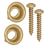 Window Stop Adjusters - Sold Per Pair - Solid Brass Unlacquered