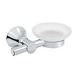 Contemporary Streamlined Series Soap Holder with Glass - Polished Chrome