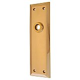 Forged Brass Door Plate - No Keyhole - Multiple Finishes