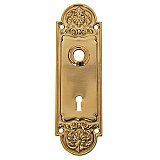 Solid Brass Door Plate with Keyhole - Multiple Finishes
