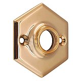 Hexagonal Doorknob Rosette, 4 Finishes Available
